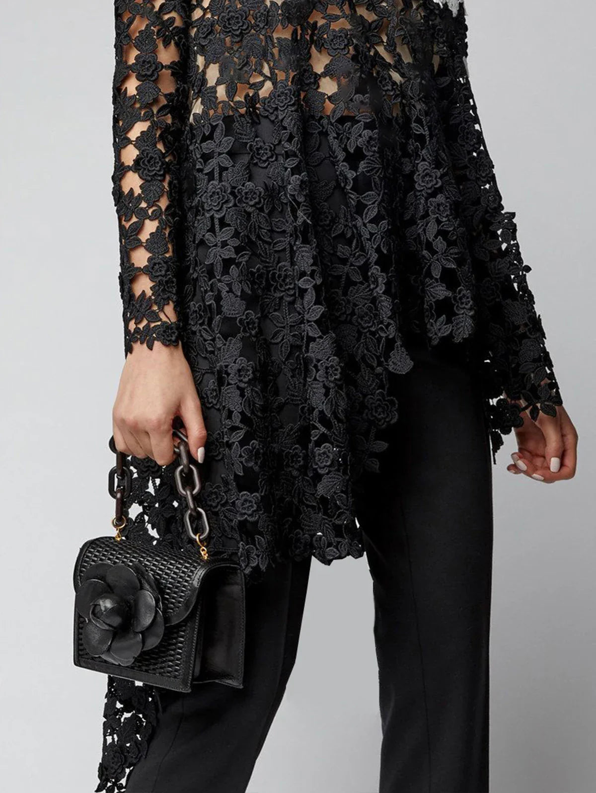 Lace Asymmetrical Top