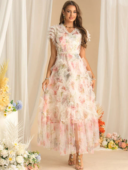 Frill Ball Gown