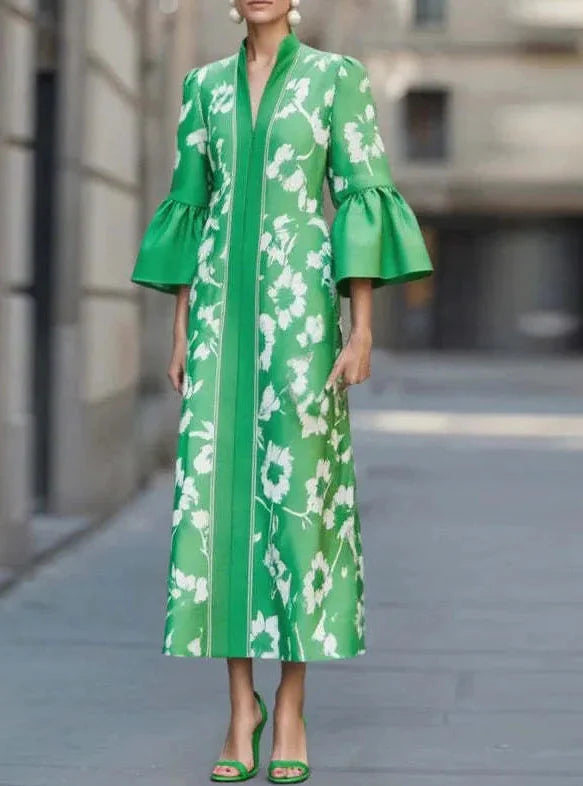 Green French Dress