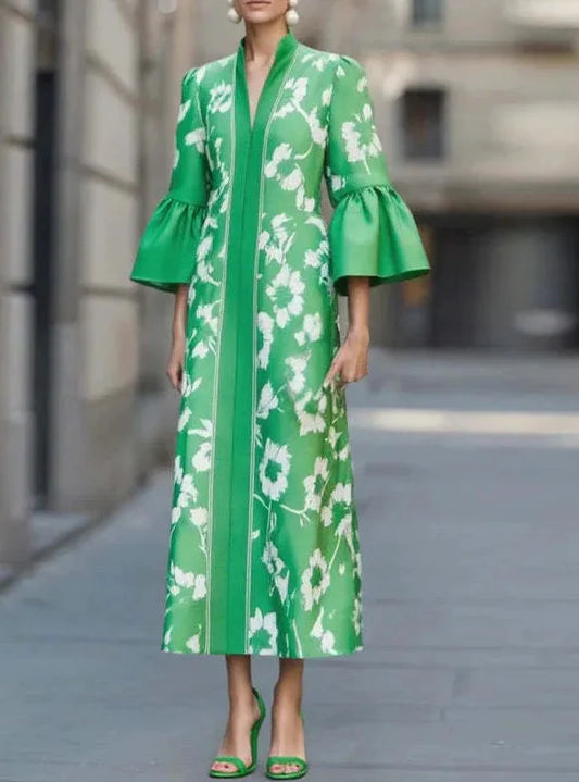 Green French Dress