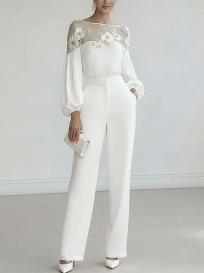 Sheer Floral Embroidered Shirt