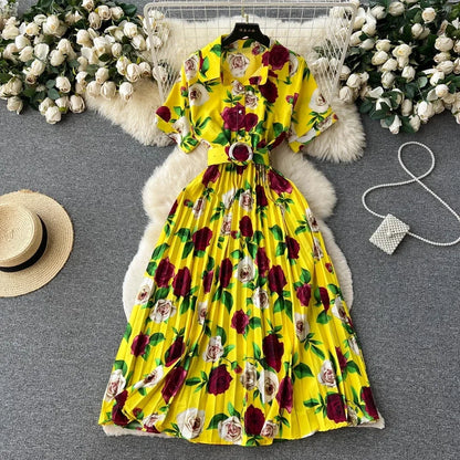 Print Drape Dress