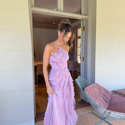 Nikki Strap Ruffles Dress