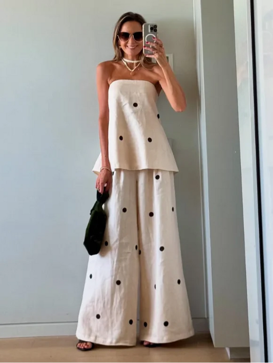 Polka Dot Top Pants