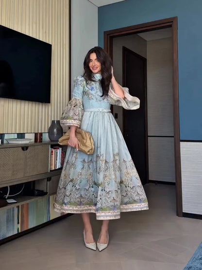 Vintage High Midi Dress