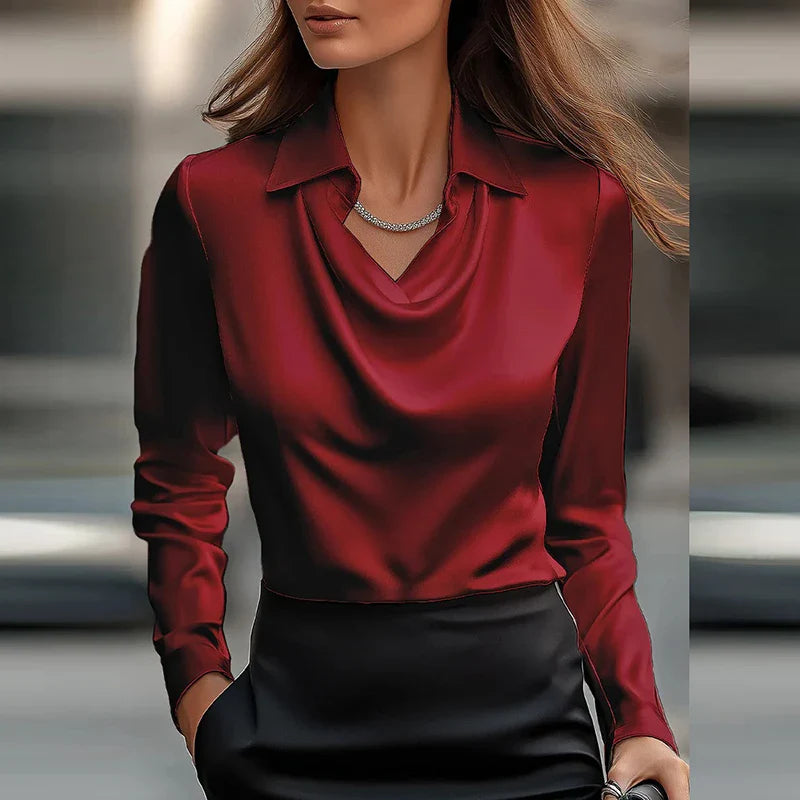 Satin Collar Blouse