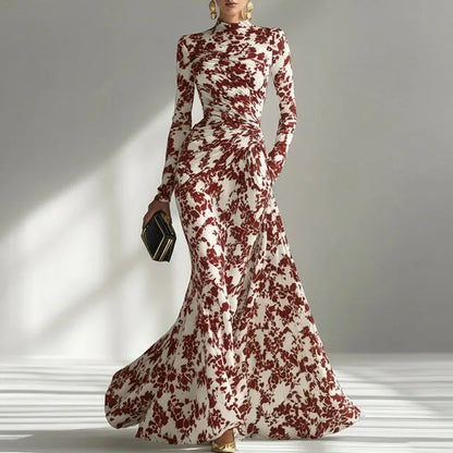 Sexy Floral Print Maxi Dress