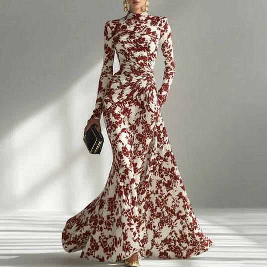 Sexy Floral Print Maxi Dress