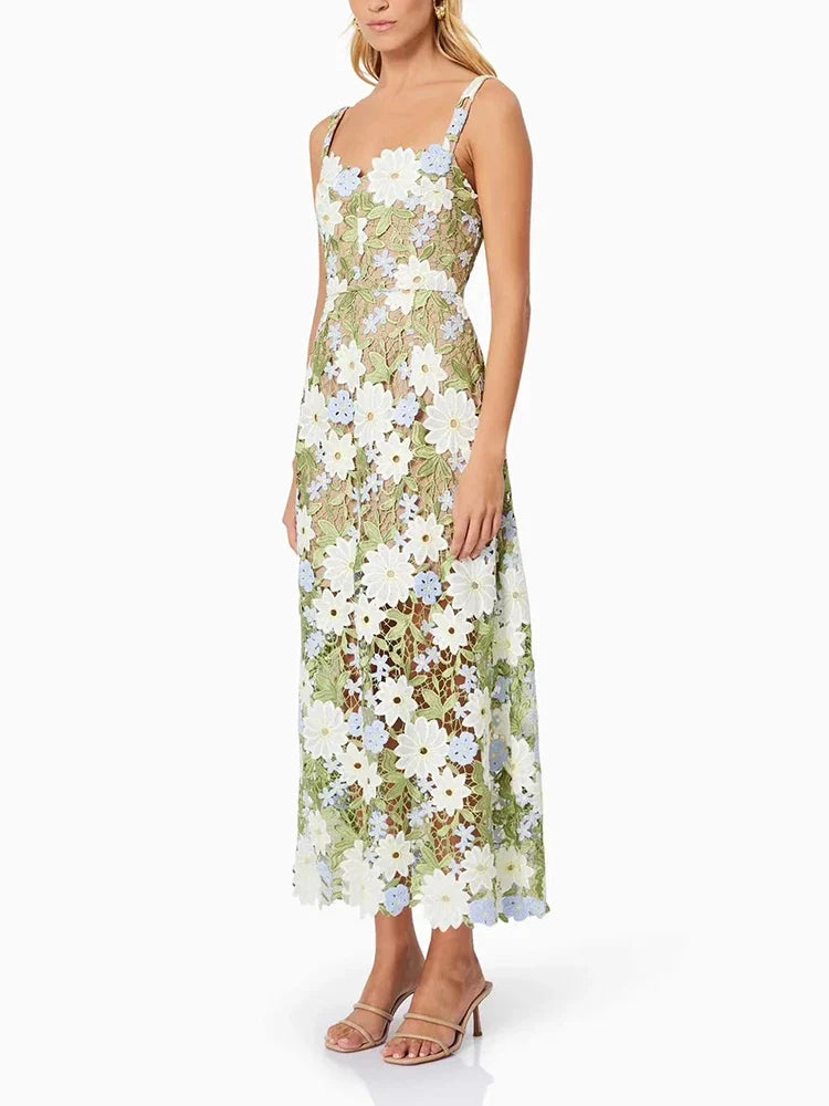 Floral Cutout Dress