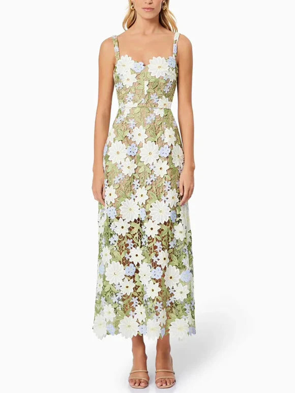 Floral Cutout Dress