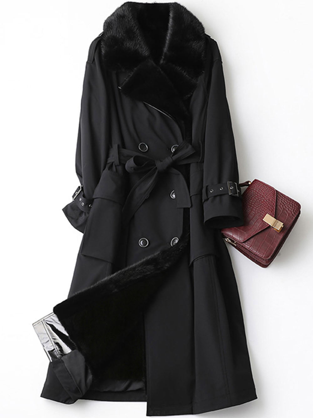 Aiden Double-Breasted Belt Coat