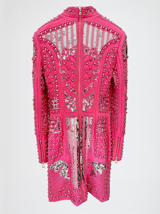 Alina Pearls Sequined Beaded Mini Dress