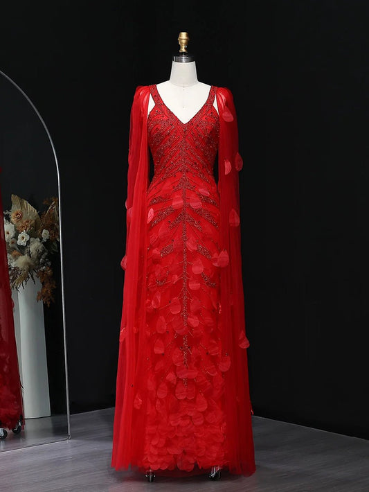 Alyssa Petal Applique Maxi Dress