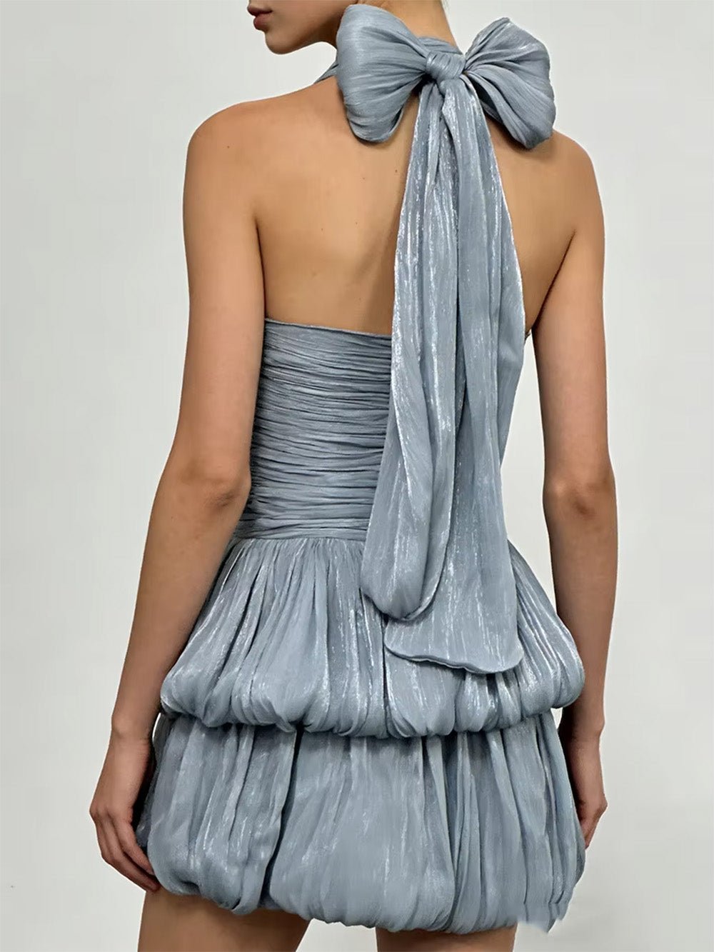 Amelie Halter Bubble Mini Dress