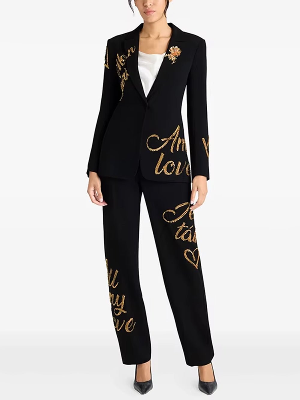 Amelie Script Tailored Pant Set