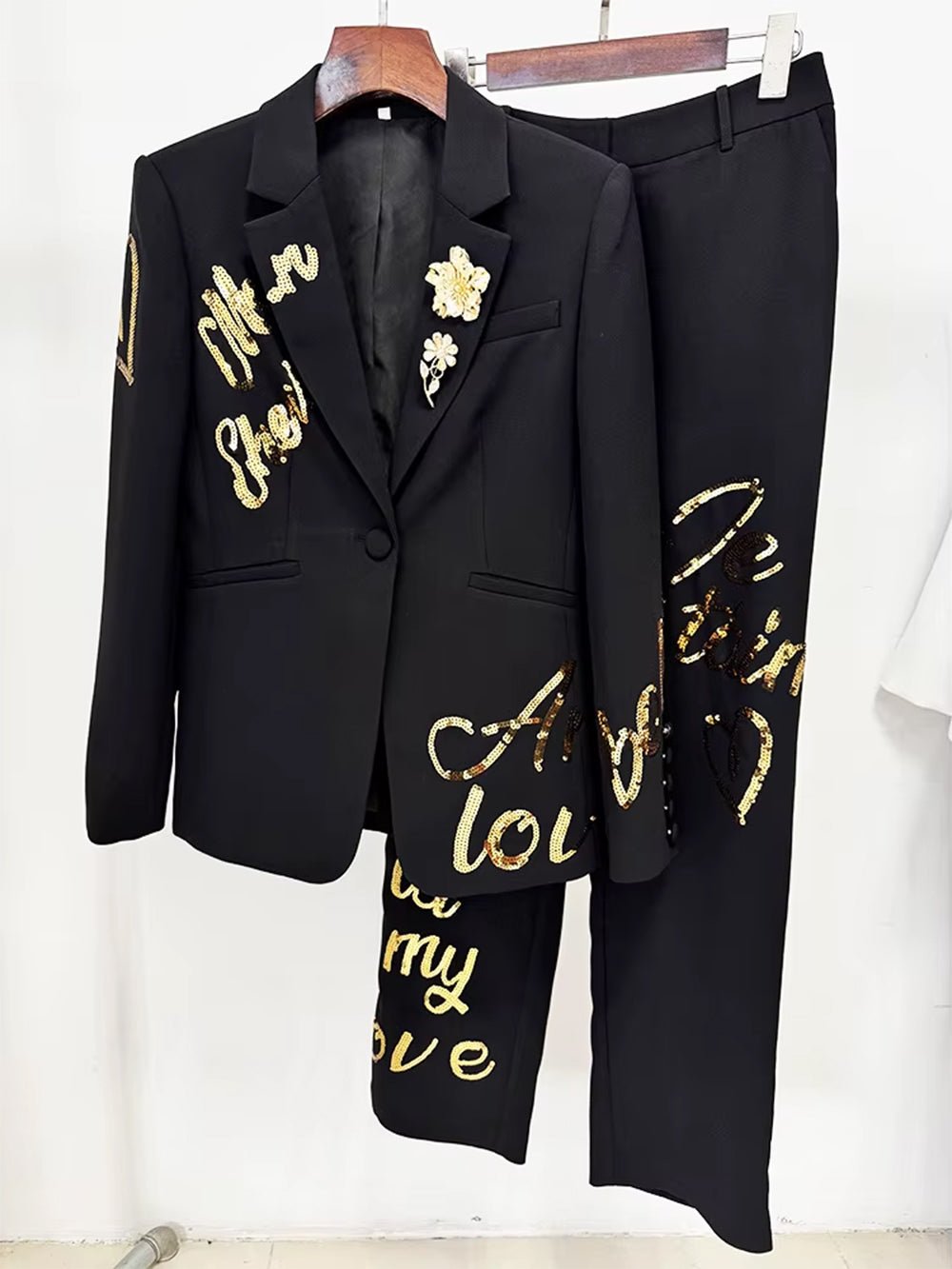 Amelie Script Tailored Pant Set