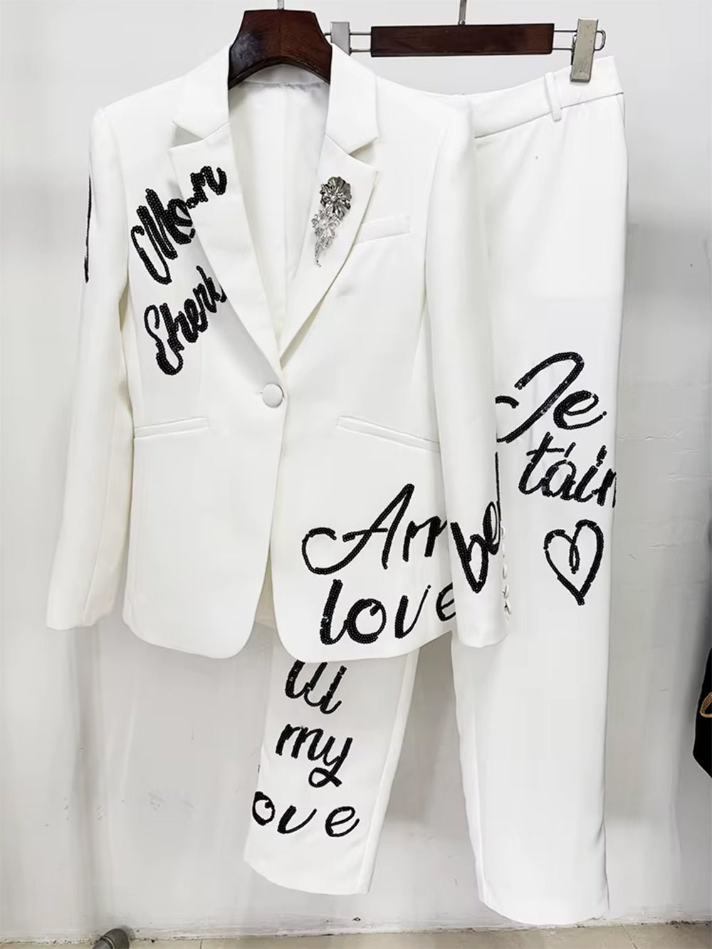 Amelie Script Tailored Pant Set