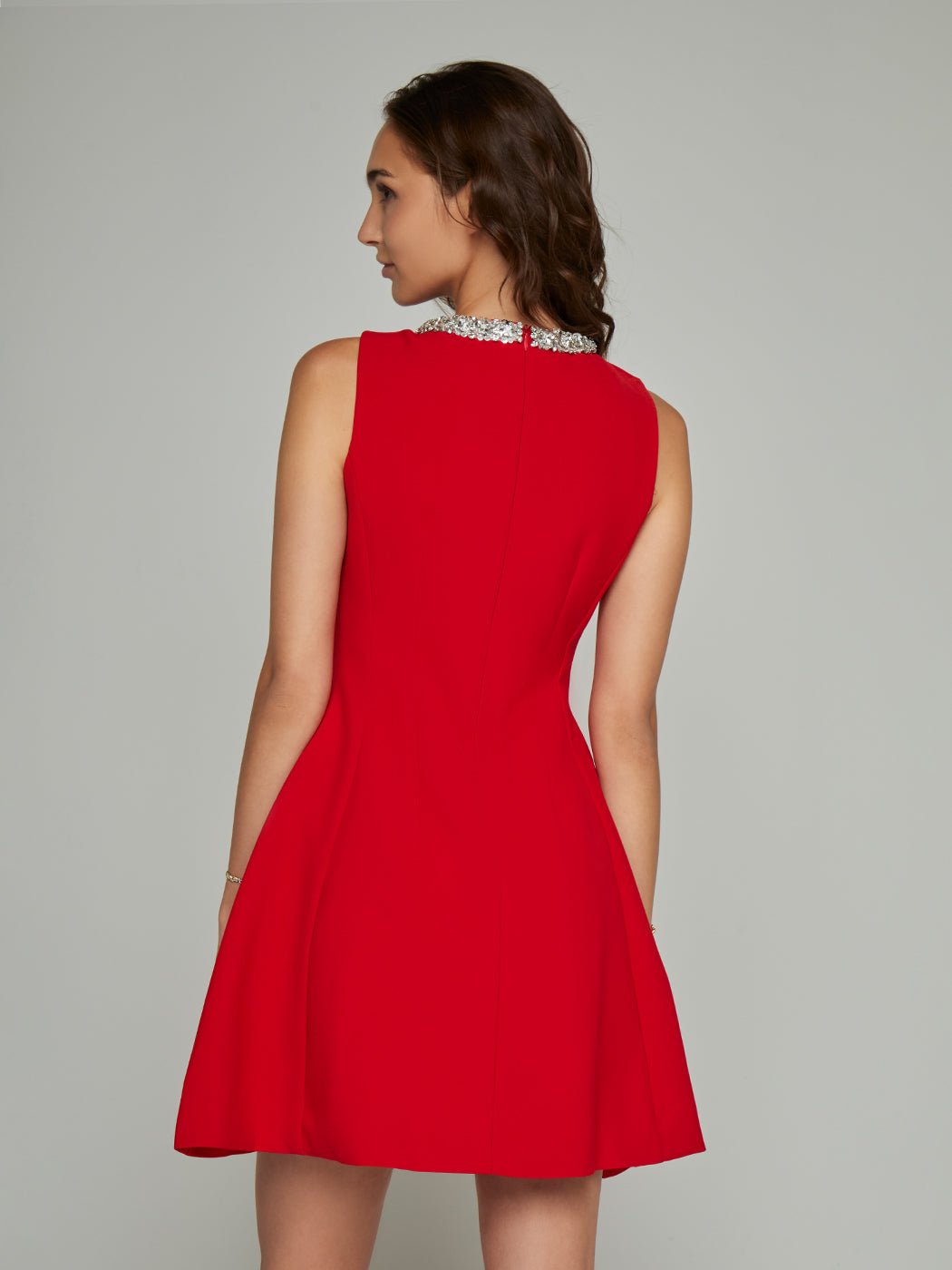 Andrea Sleeveless Keyhole Mini Dress