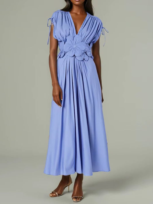 Aria Floral Applique Maxi Dress