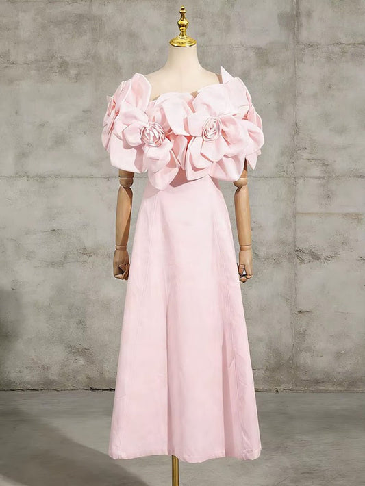 Arielle Rosette Off Shoulder Gown