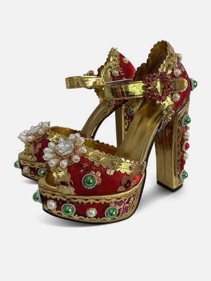 Arya Diamonds Pearls High Heels