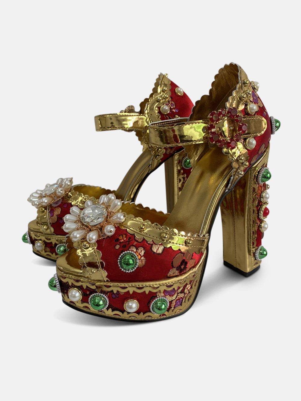 Arya Diamonds Pearls High Heels