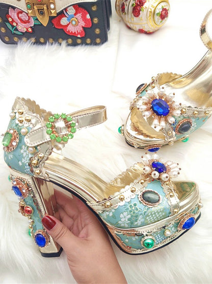 Arya Diamonds Pearls High Heels