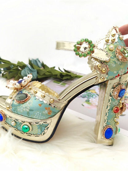Arya Diamonds Pearls High Heels