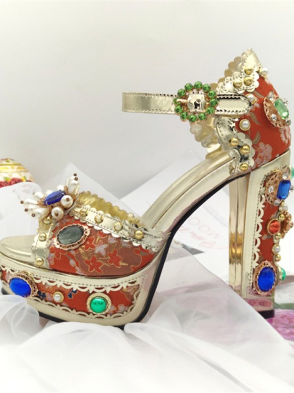 Arya Diamonds Pearls High Heels
