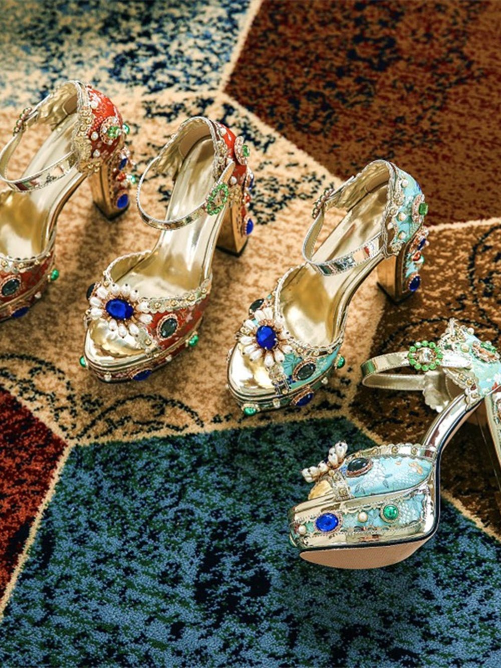 Arya Diamonds Pearls High Heels