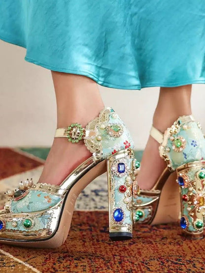 Arya Diamonds Pearls High Heels