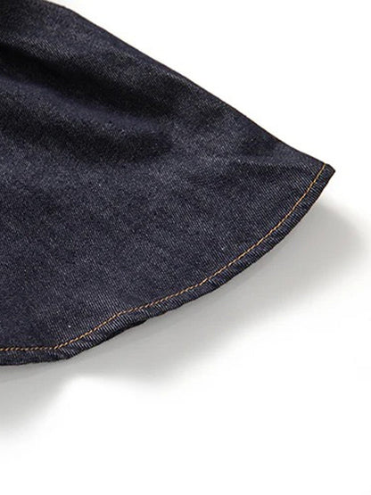 Ashley Buttoned Denim Top & Skirt Set