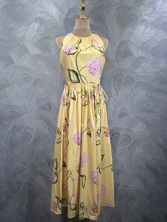 Aurelia Halter Floral Maxi Dress