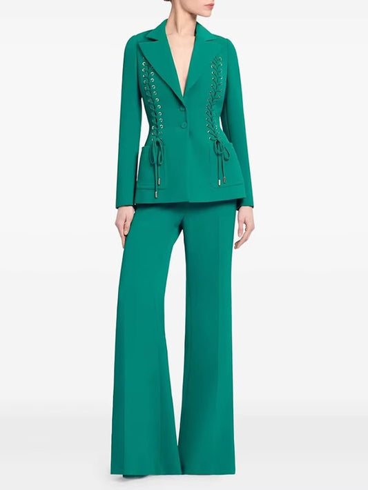 Aurelia Lace-Up Blazer Pants Set