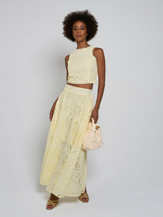 Aurelie Eyelet Crop Top & Maxi Skirt Set