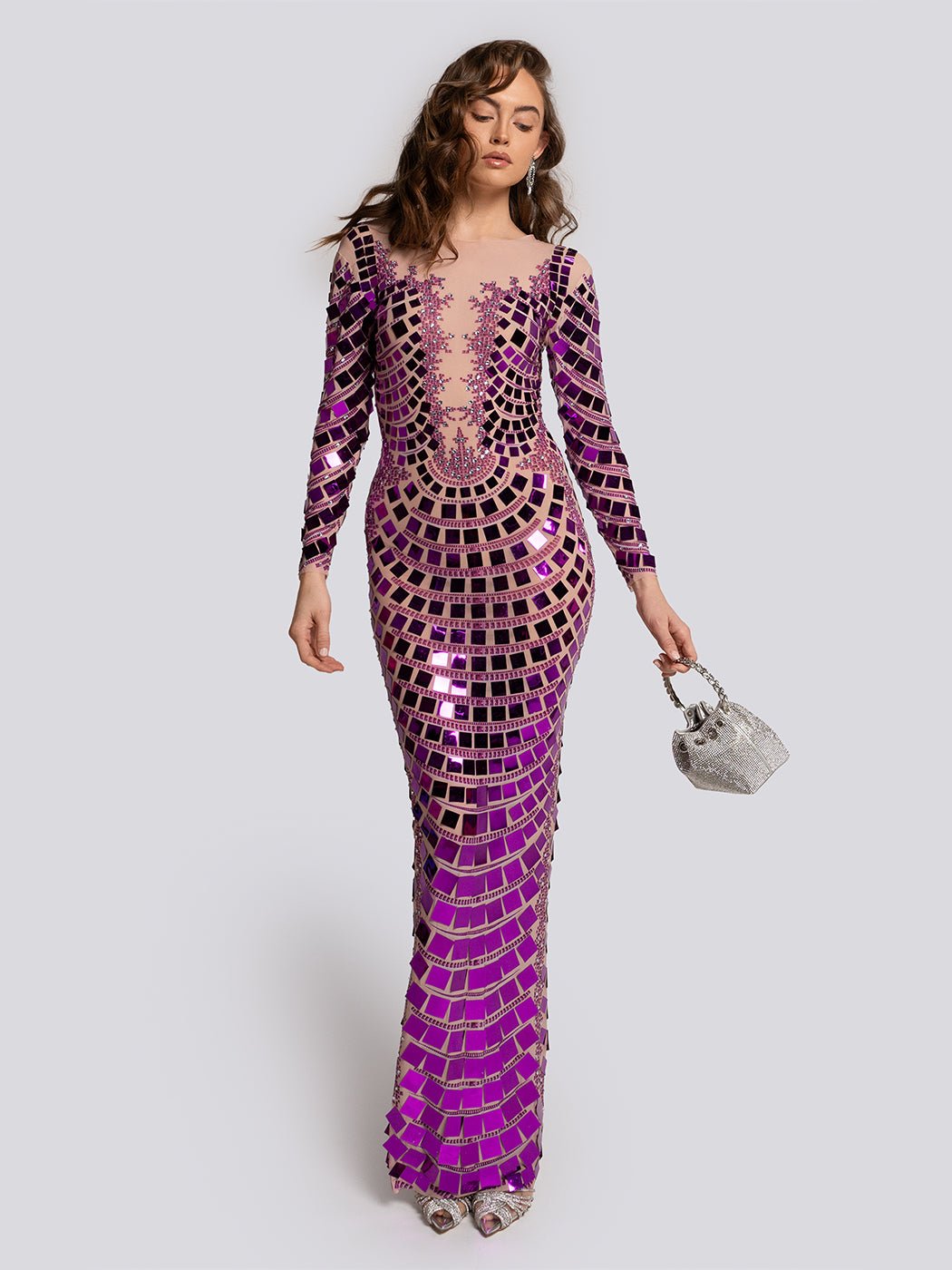 Ava Mirror Sequined Maxi Dress