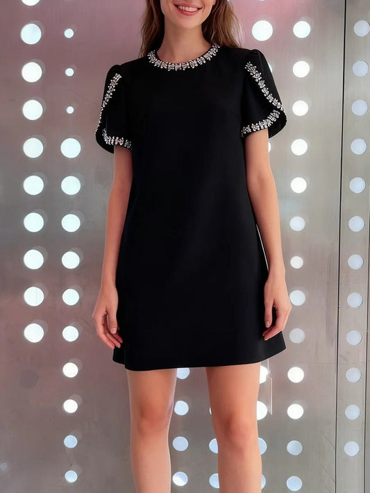 Betty Beaded Sleeve Mini Dress