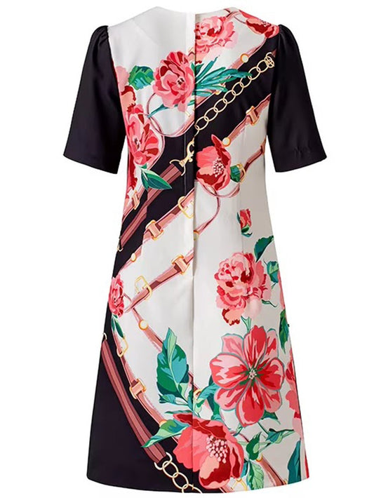 Bianca Chain Floral Mini Dress