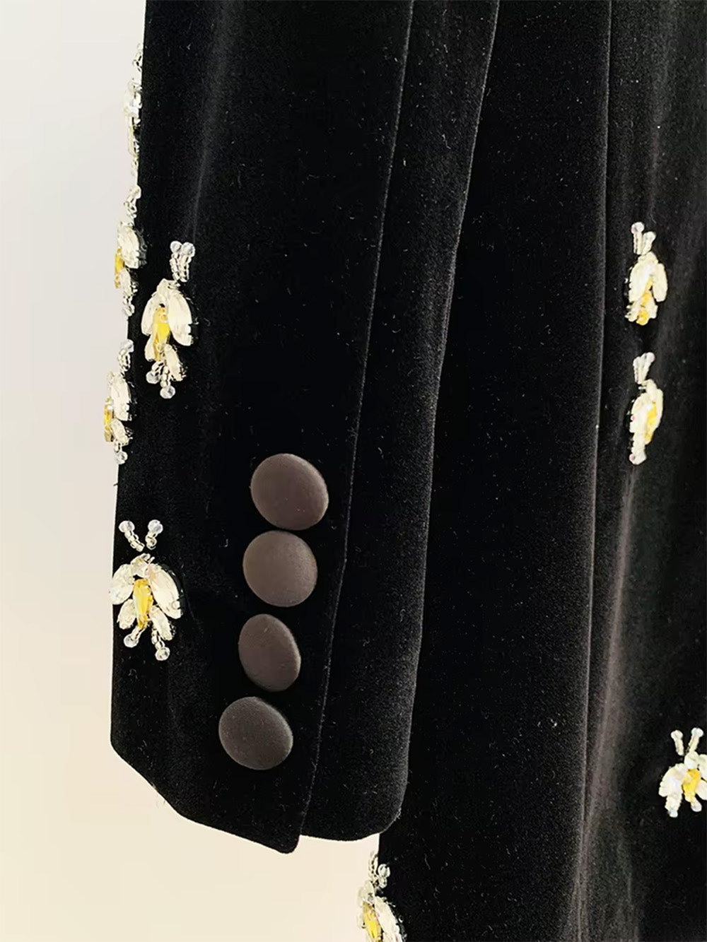 Bianca Embellished Velvet Longline Blazer