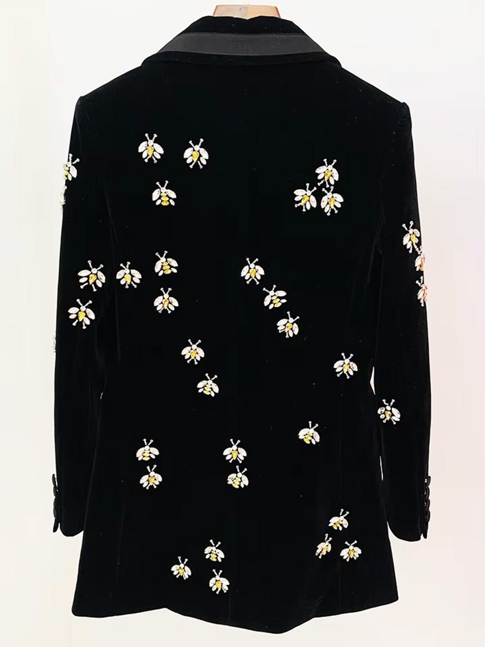 Bianca Embellished Velvet Longline Blazer