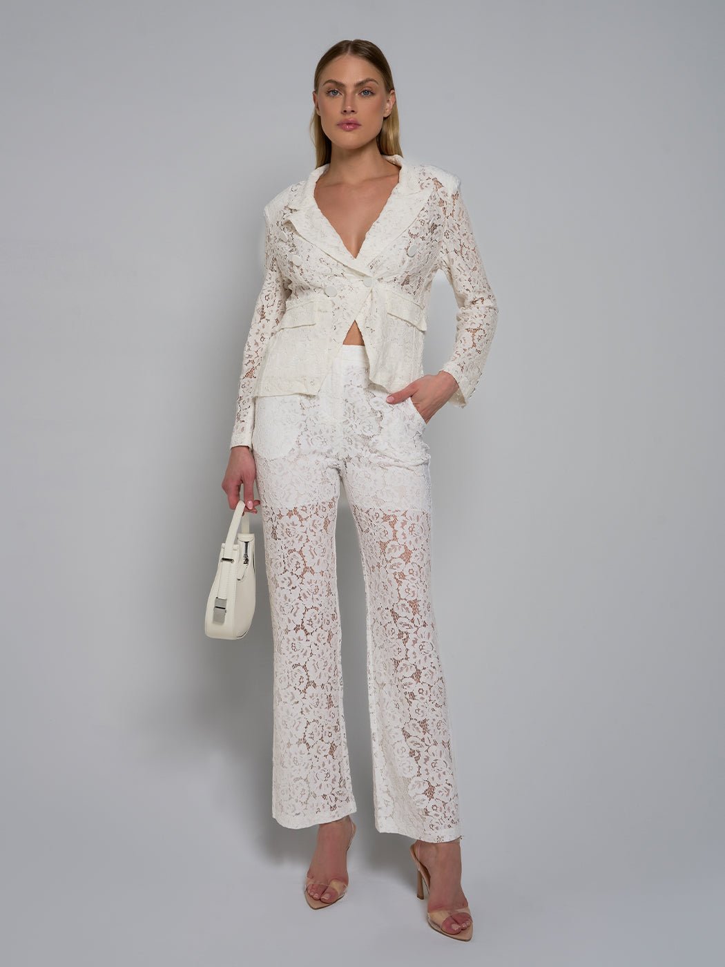 Bonnie Lace Jacket & Flare Pant Set
