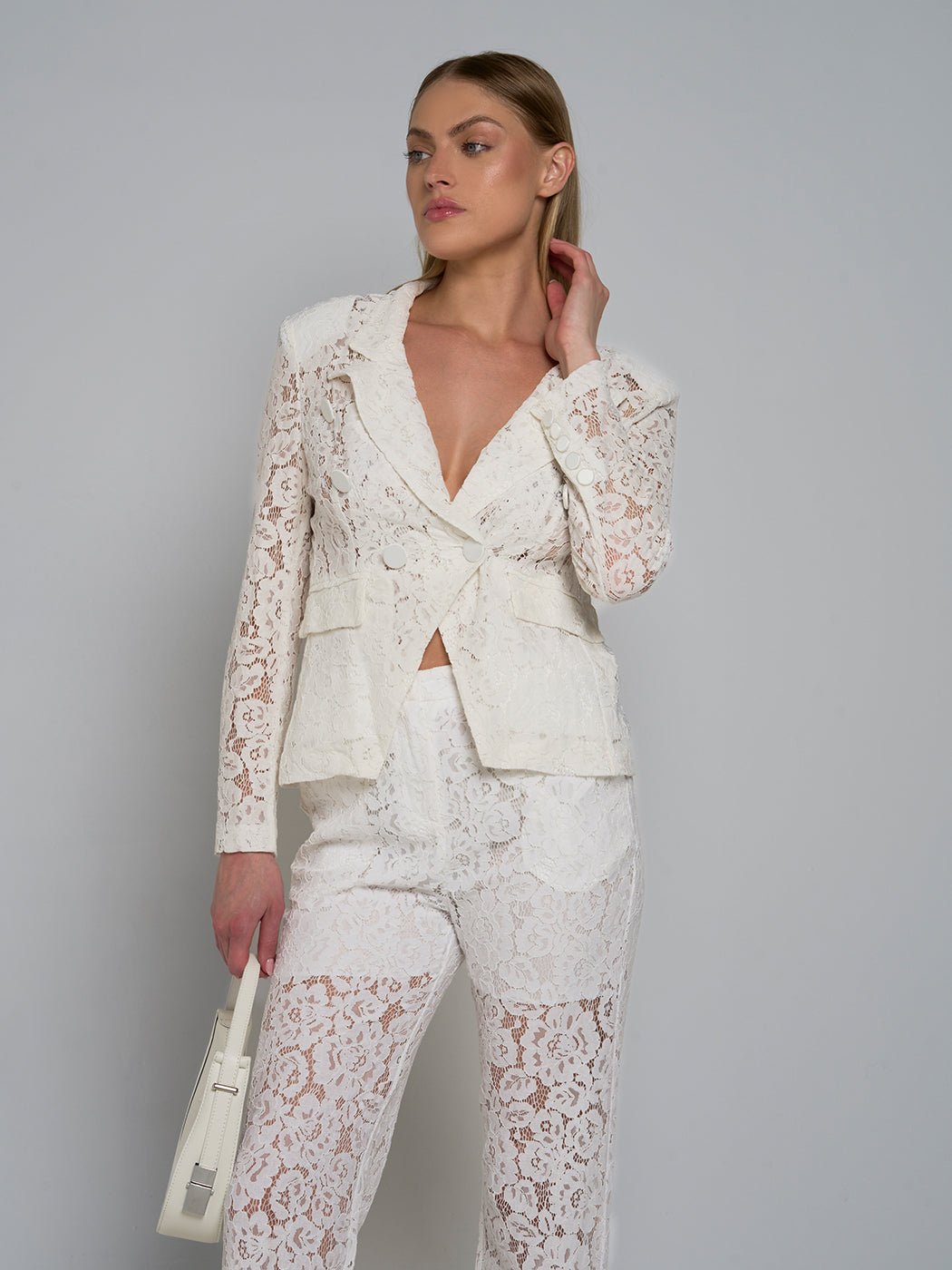 Bonnie Lace Jacket & Flare Pant Set