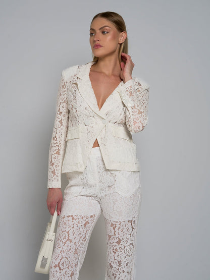 Bonnie Lace Jacket & Flare Pant Set