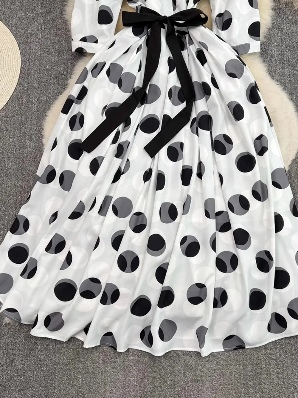 Brody Casual Polka Dot Midi Dress