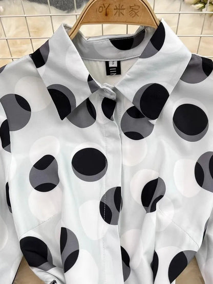 Brody Casual Polka Dot Midi Dress