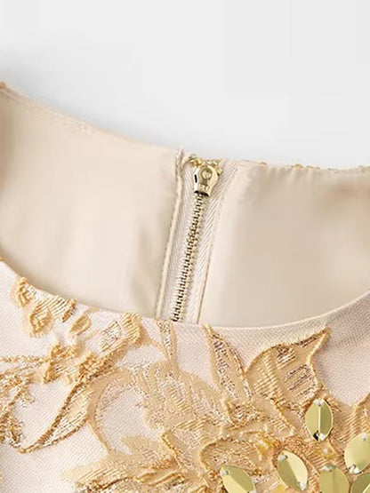 Camille Embellished Floral Mini Dress