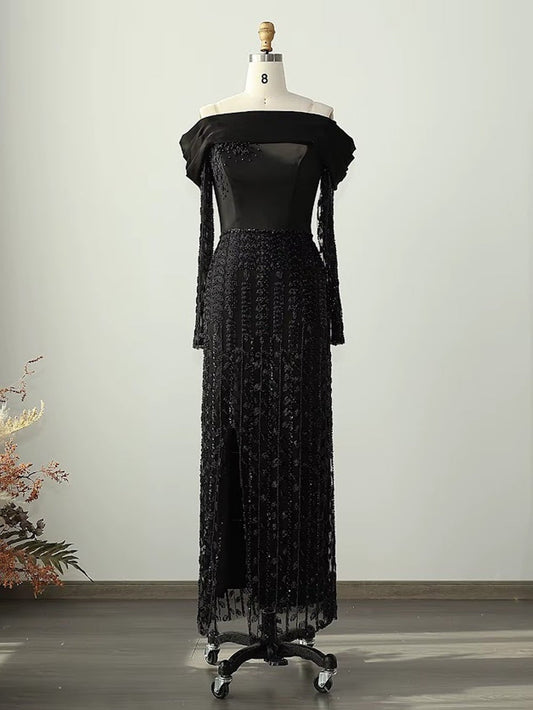 Camille Embellished Off Shoulder Gown