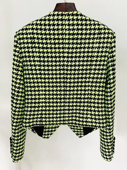 Camille Houndstooth Tweed Jacket