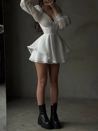 Camille Sheer Sleeve Mini Dress