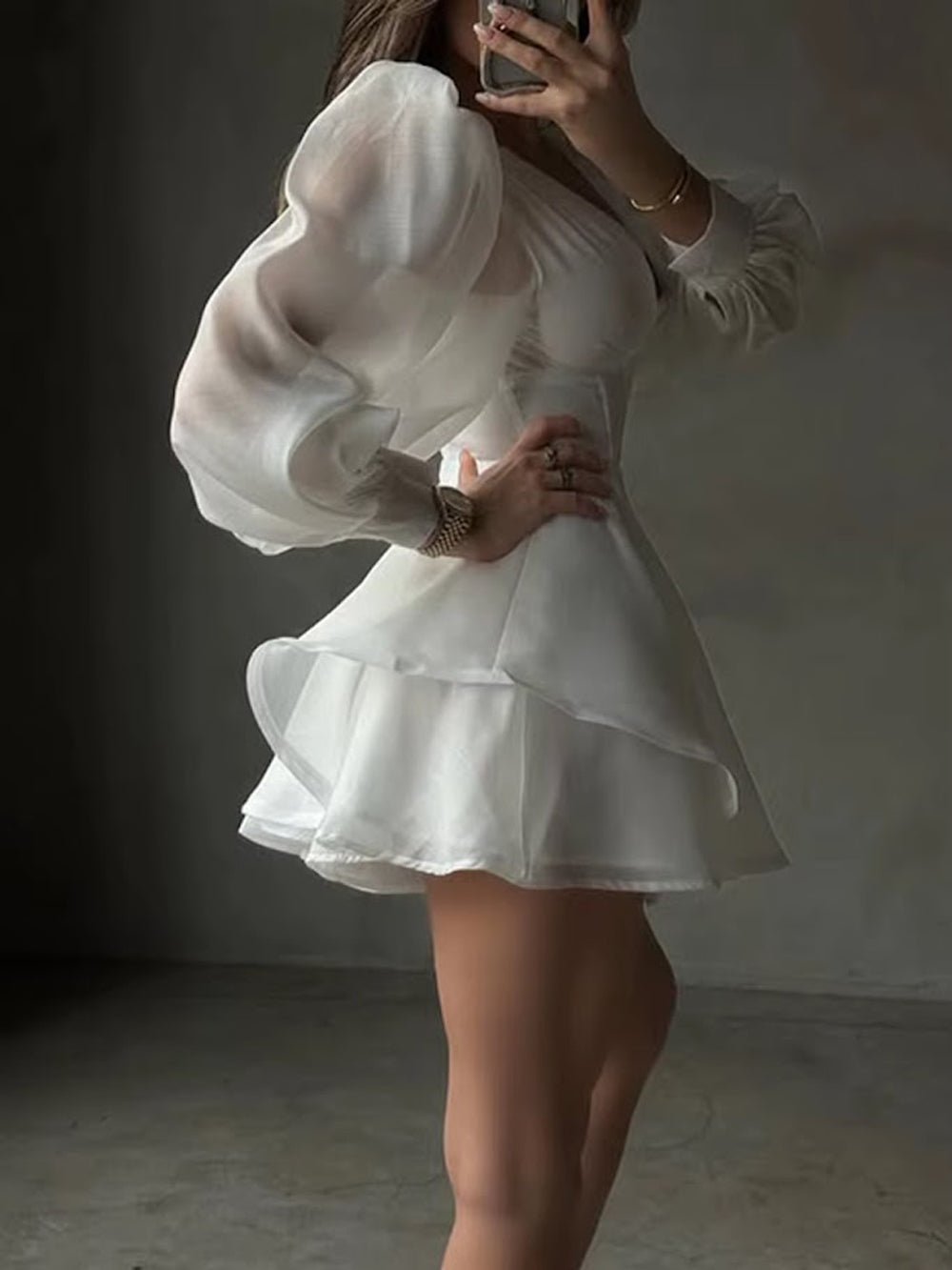 Camille Sheer Sleeve Mini Dress